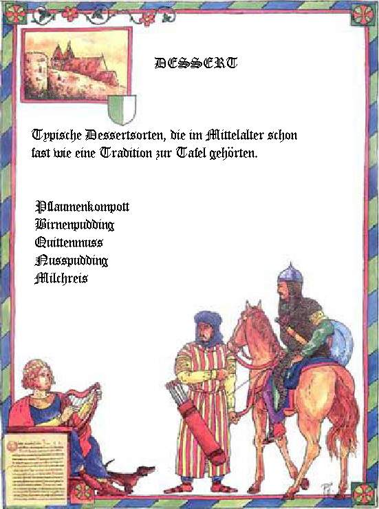 Dessertkarte